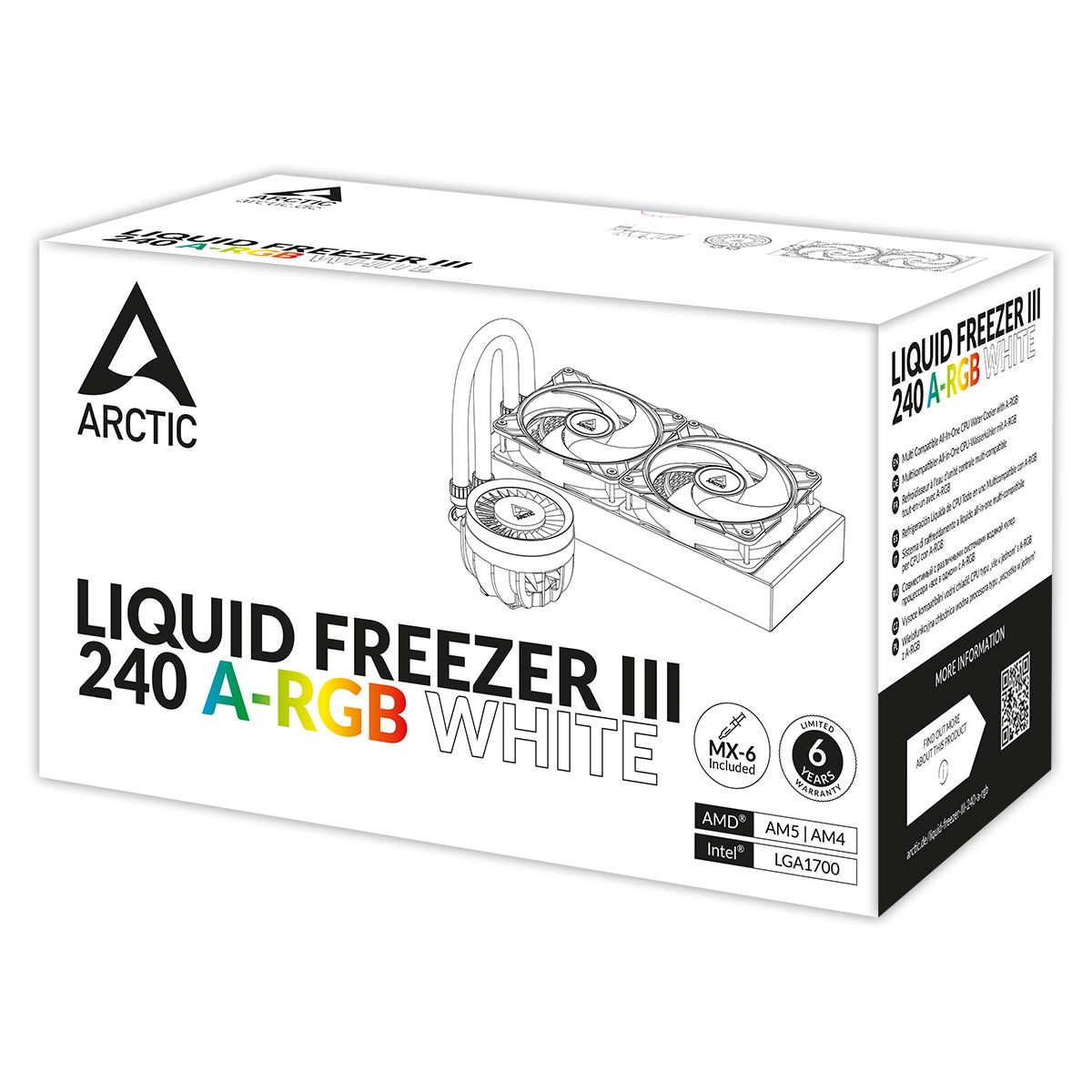 Жидкостная система охлаждения Arctic Cooling Arctic Liquid Freezer III-240 A-RGB White Multi Compati