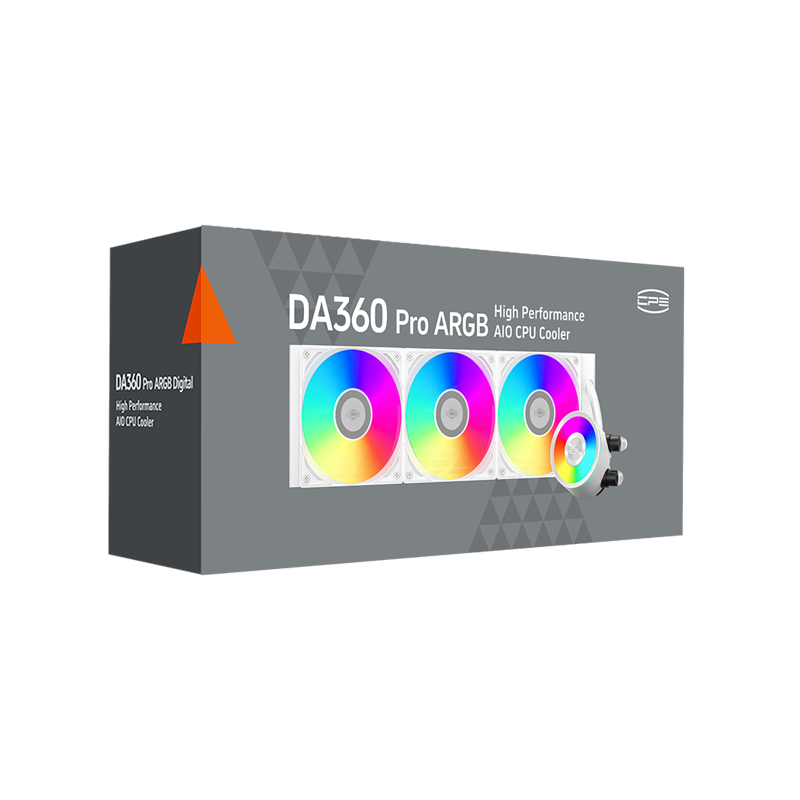 Система водяного охлаждения PcCooler DA360 Pro ARGB Soc-AM5/AM4/1200/1700/1851 белый 4-pin 33.8dB Al