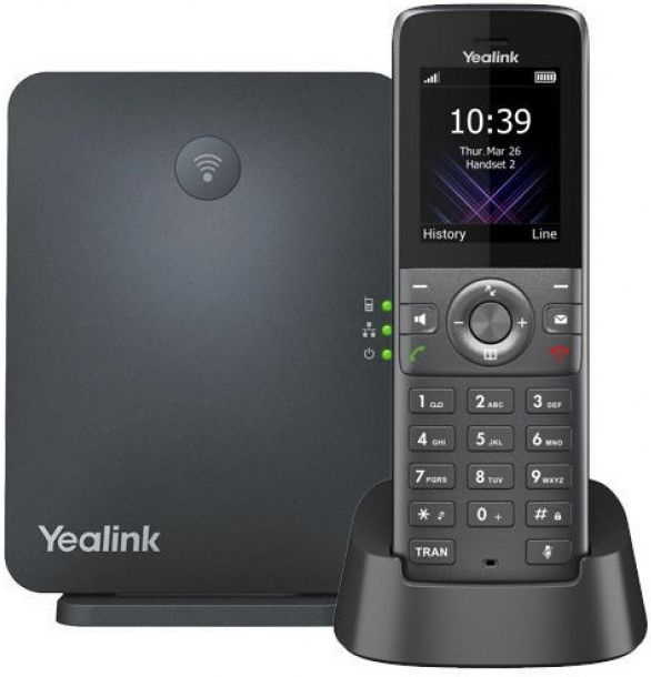 Телефон DECT-трубка Yealink W73P DECT (база W70B+трубка W73H) до 10 SIP-аккаунтов, до 10 трубок на б