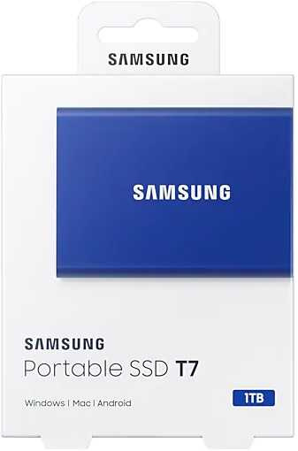 Накопитель SSD Samsung USB-C 1Tb MU-PC1T0H/WW T7 1.8" синий