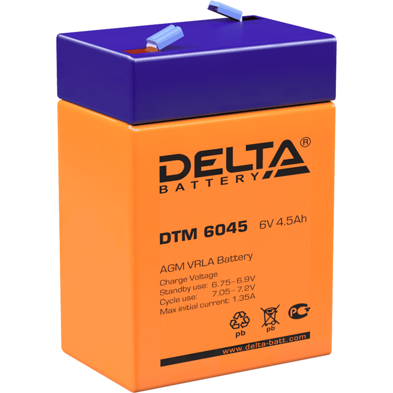 Батарея для ИБП Delta DTM 6045 6В 4.5Ач