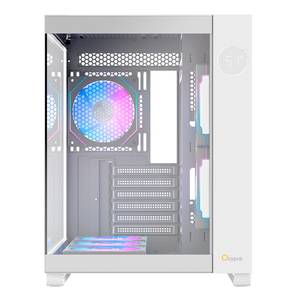 Корпус Case Ocypus Iota C70 WH ARGB ATX  win / white / 6 ARGB fans / no PSU /Tempered Glass