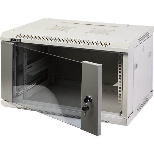 Шкаф Шкаф настенный серии Pro, 6U 600x450, стеклянная дверь
