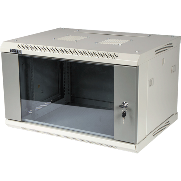 Шкаф Шкаф настенный серии Pro, 6U 600x450, стеклянная дверь