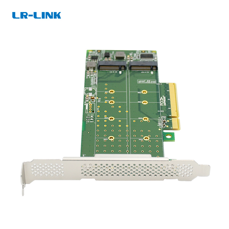 LR-Link PCIe x8 to 2-Port M.2 NVMe Adapter