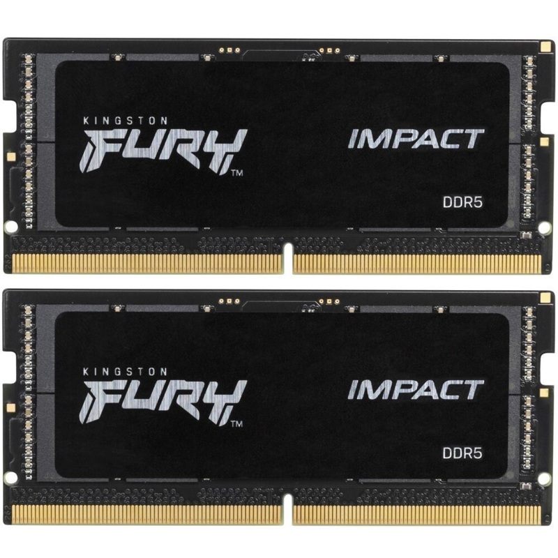 Память DDR5 2x16GB 6400MHz Kingston KF564S38IBK2-32 Fury Impact RTL PC5-51200 CL38 SO-DIMM ECC 262-p
