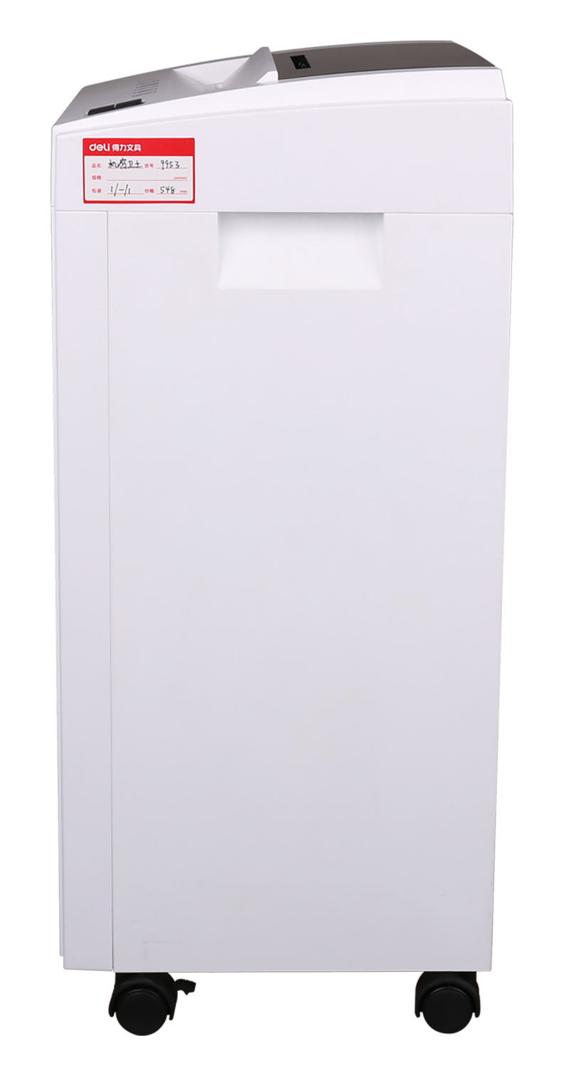 Шредер Deli 9953 белый (секр.P-5) фрагменты 8лист. 23лтр. скрепки скобы пл.карты CD