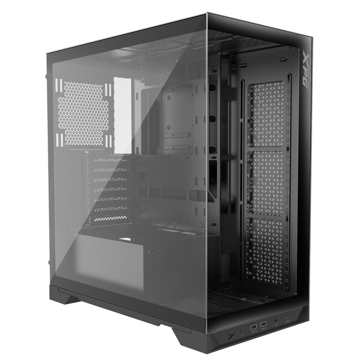 Корпус XPG INVADER X BLACK (INVADERXMTWOF-BKCWW) Mid-Tower, Micro-ATX, Mini-ITX, Standard-ATX, USB 3