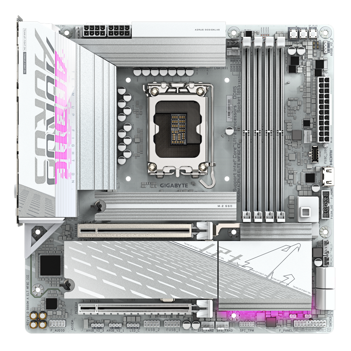 Материнская плата Gigabyte B860M AORUS ELITE WIFI6E ICE,