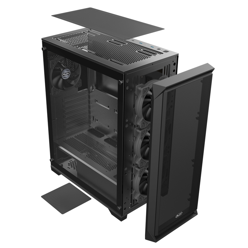 Корпус Raijintek ARCADIA 41-MS4, Midi-Tower, TG, 1x120mm + 3x120mm ARGB, 2xUSB-A 3.0 + 1xUSB-C, ATX,