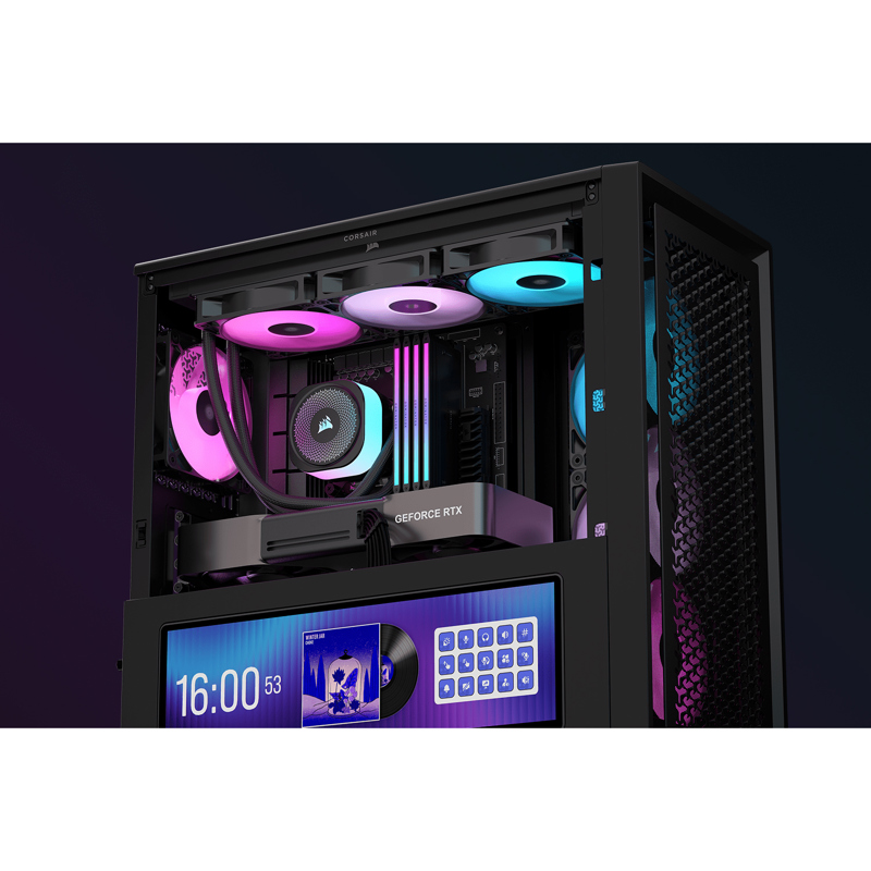 Корпус Corsair Frame 4000D LCD RS ARGB, Midi-Tower, TG, 3x120mm ARGB, 2xUSB-A 3.2, 1xUSB 3.2 Type-C,