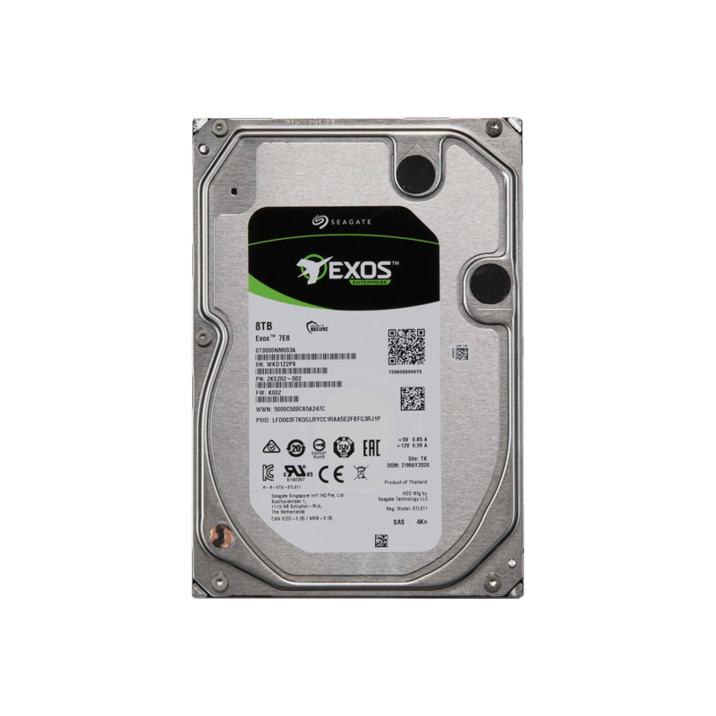 Жесткий диск/ HDD Seagate SAS 8Tb  Exos  12Gb/s  7200rpm 256Mb  1 year warranty (replacement ST8000N