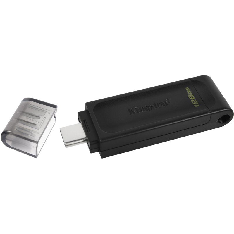 Флеш Диск Kingston 128GB DataTraveler 70 Type-C DT70/128GB USB3.0 черный