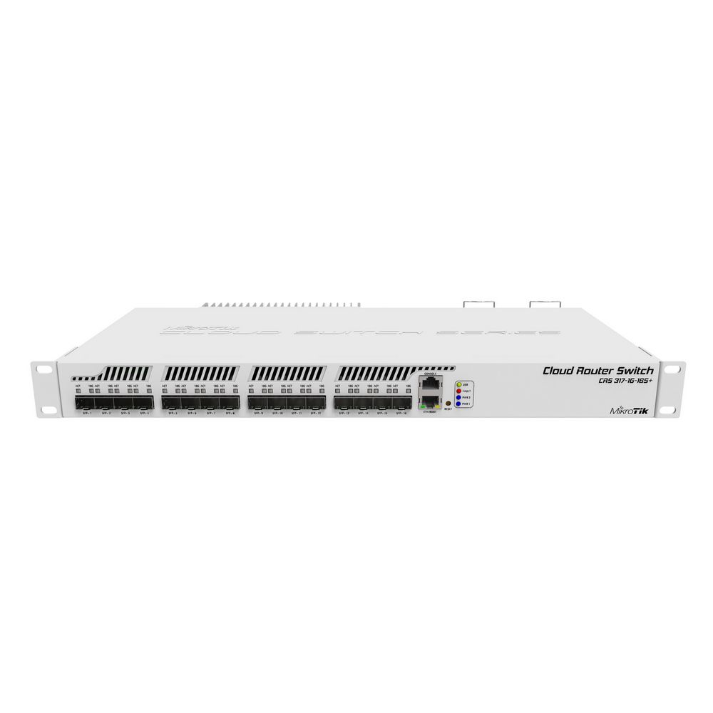 Коммутатор MikroTik CRS317-1G-16S+RM (L3) 1x1Гбит/с 16SFP+ управляемый