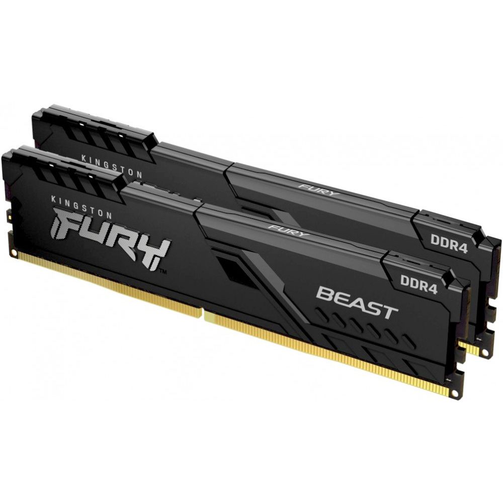 Память DDR4 2x8Gb 3200MHz Kingston KF432C16BBK2/16 Fury Beast Black RTL Gaming PC4-25600 CL16 DIMM 2