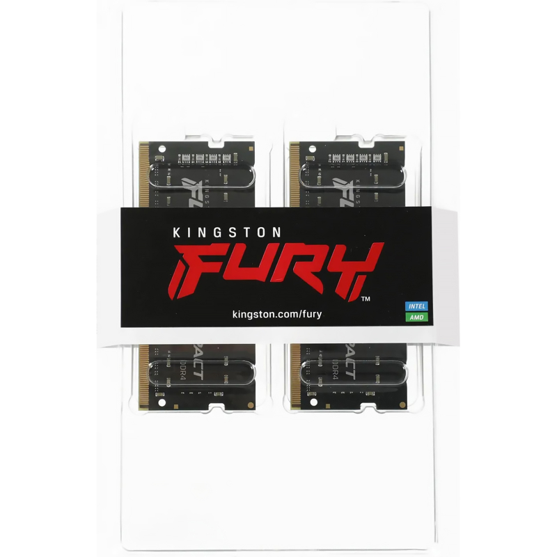 Оперативная память Kingston DDR5 32GB 6000MT/s CL38 1,35V SODIMM kit (2x16GB) FURY Impact PnP