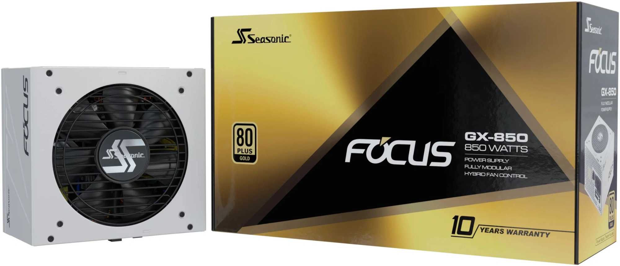 Блок питания Seasonic ATX 850W Focus GX-850 Gen.5 WHITE 80+ gold (20+4pin) APFC 135mm fan 8xSATA Cab