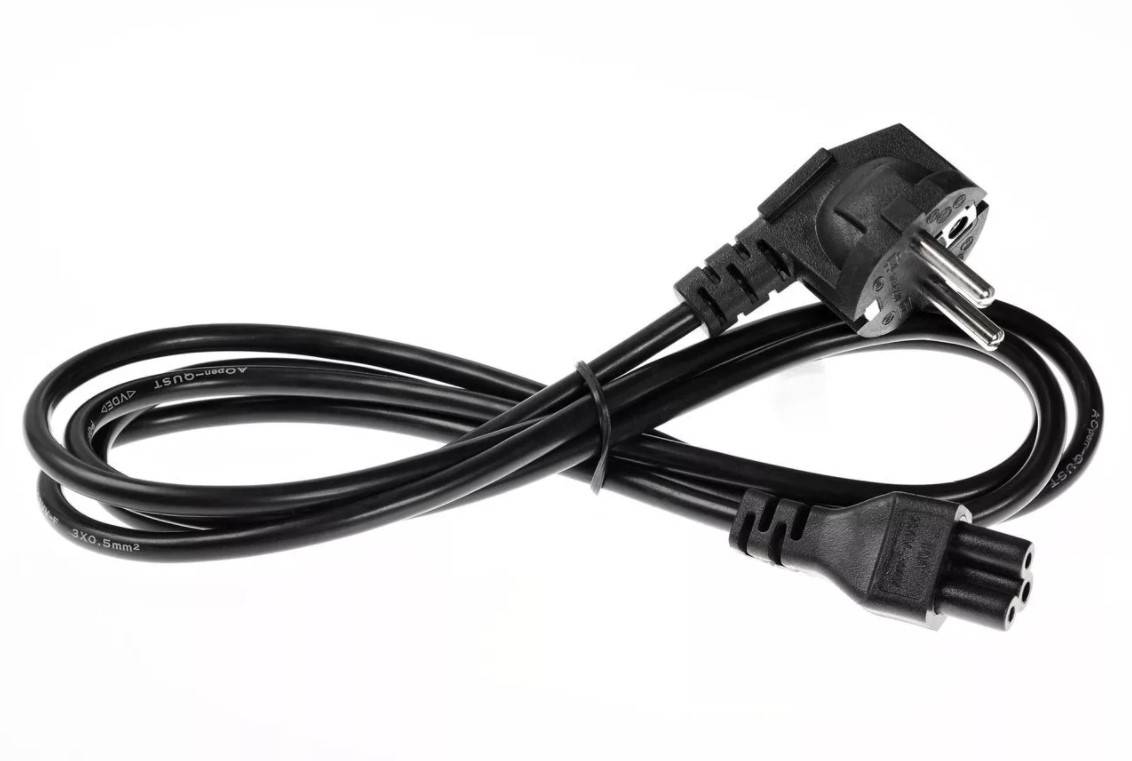 Кабель питания для ноутбуков 3-pin ( угловая Евровилка) <VDE> 3G*0.5mm2 Aopen, 1,8m