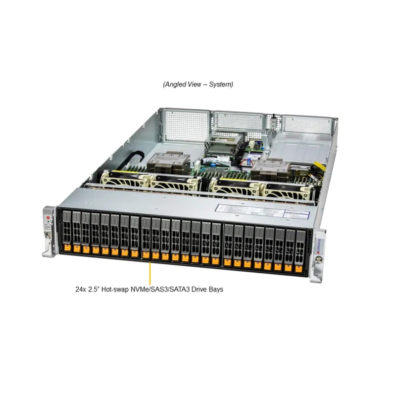 Сервер в сборе SYS-221H-TN24R (bundle12): 2U / 2x Xeon Silver 4510 / 4x DDR5 32GB 5600 ECC / 1x SSD 