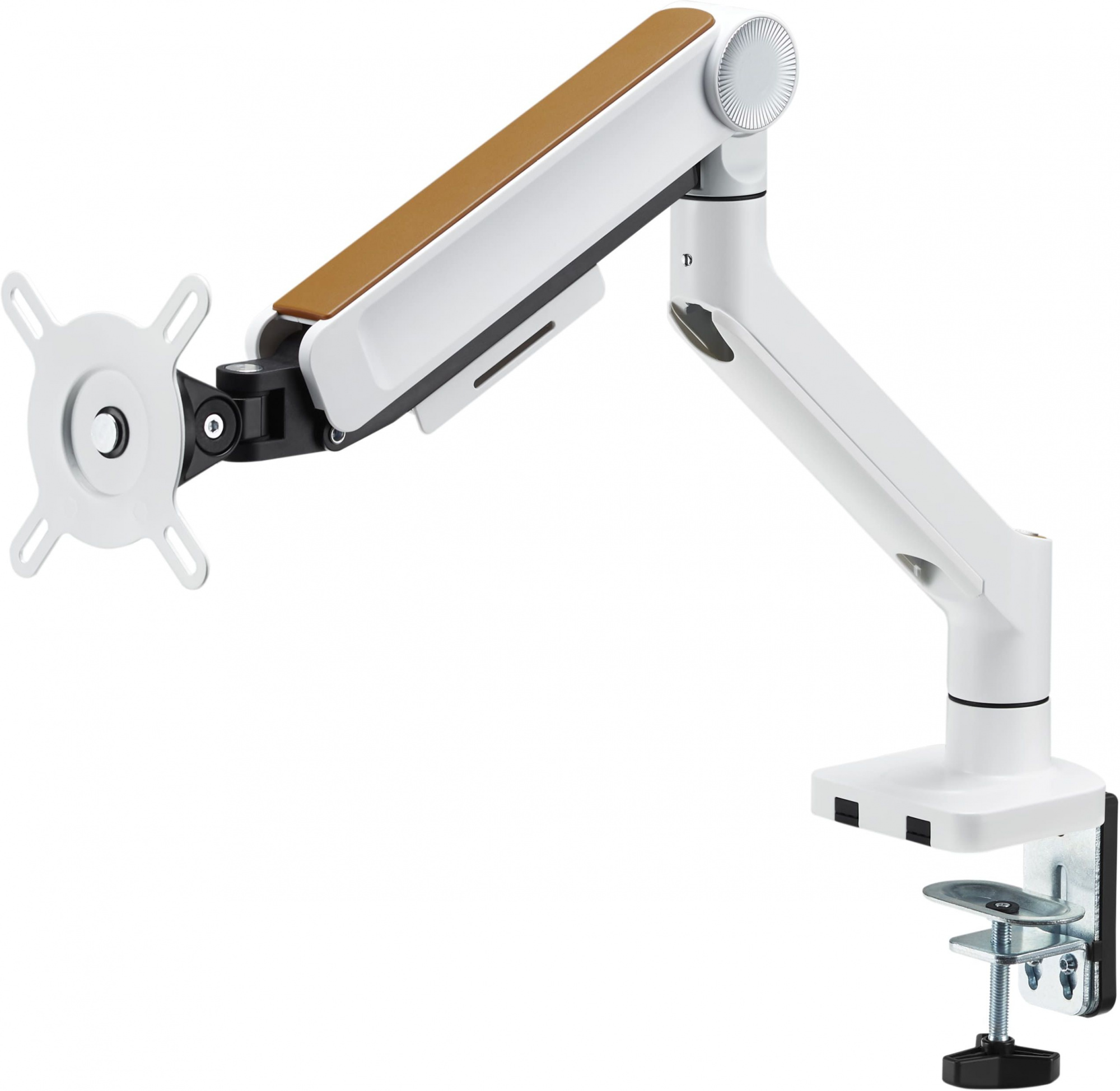 Кронштейн для мониторов Ultramounts UM732W белый/коричневый 17"-32" макс.8кг крепление к столешнице 