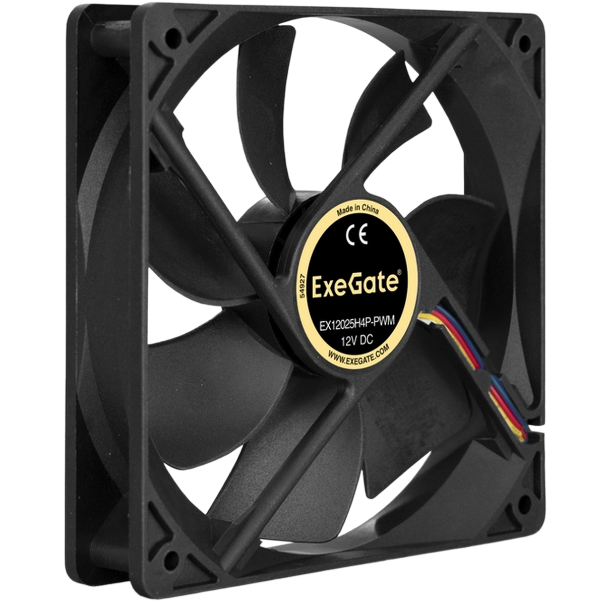 Вентилятор ExeGate E12025H4P-PWM, 120x120x25 мм, гидродинамический, 4pin, PWM, 24dBA