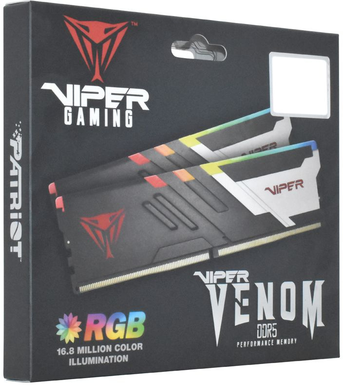 Память DDR5 2x16Gb 7400MHz Patriot PVVR532G740C36K Viper Venom RGB RTL Gaming PC5-59200 CL36 DIMM 28