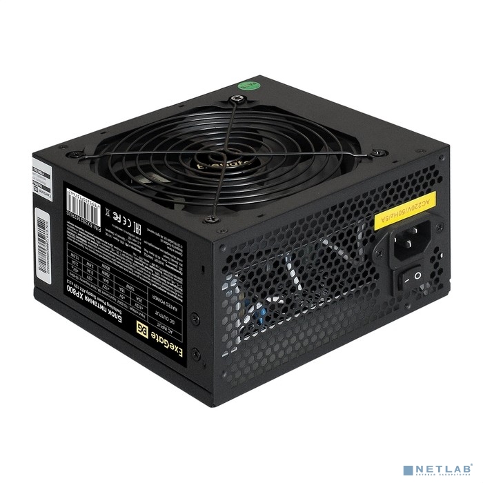 Exegate EX292167RUS Блок питания 800W ExeGate XP800 (ATX, 12cm fan, 24pin, 2x(4+4)pin, 2xPCI-E, 5xSA
