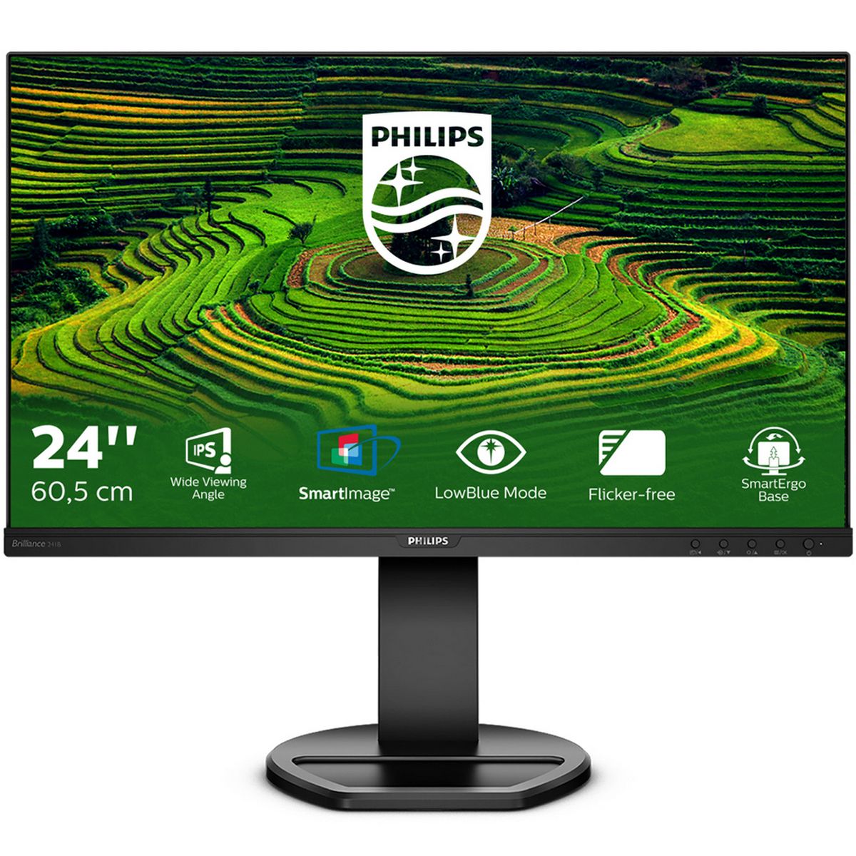 Монитор Philips 23.8" 241B8QJEB (00/01) черный IPS LED 16:9 DVI HDMI M/M матовая HAS Piv 1000:1 250c