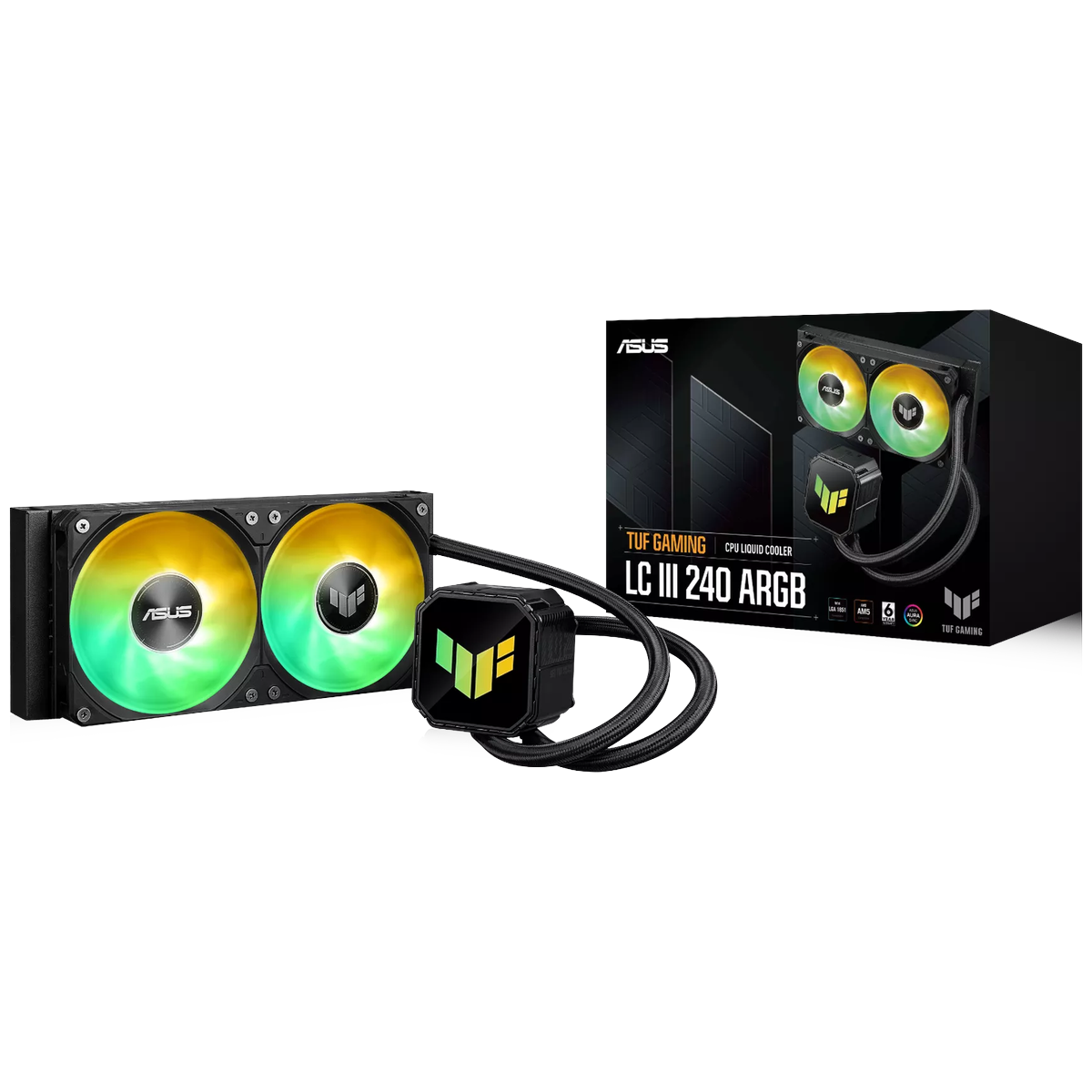 Жидкостная система охлаждения ASUS TUF GAMING LC III 240 ARGB /AIO COOLER,2IN1 ARGB FAN