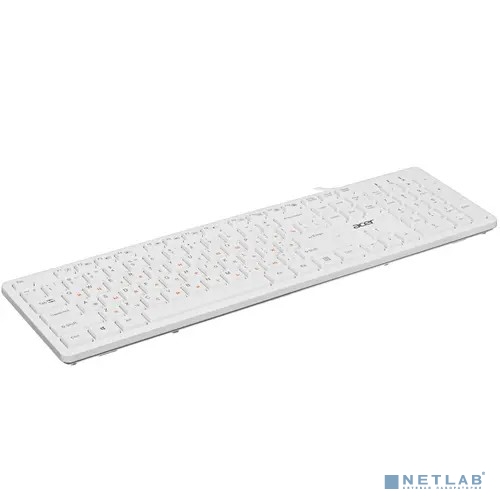 Клавиатура Acer OKW123 белый USB Multimedia (ZL.KBDEE.00D)