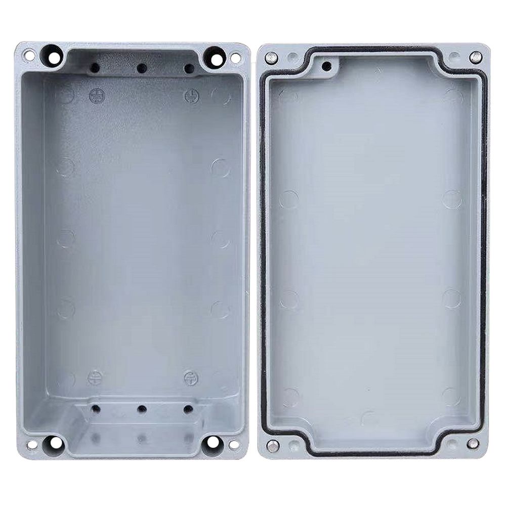 Корпус ACD XG387  Metal case IP65, 200*120*80mm, металлический, 3 отверстия (28 + 28 + 23мм) с резин