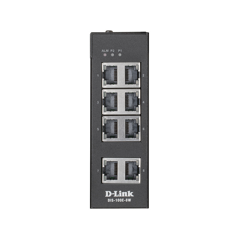 Коммутатор D-Link DIS-100E-8W/A1A, L2 Unmanaged Industrial Switch with 8 10/100Base-TX ports.1K Mac 