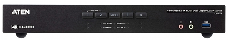 КВМ переключатель ATEN 4-Port USB3.0 4K HDMI Dual Display KVMP Switch