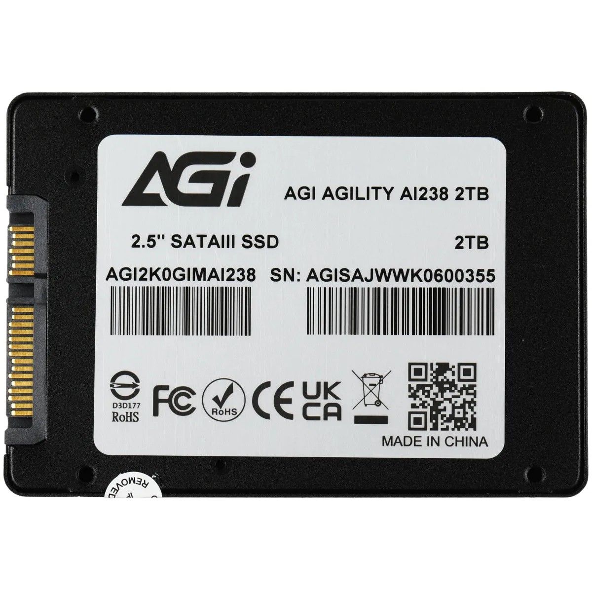 Накопитель SSD AGi SATA-III 2TB AGI2K0GIMAI238-CB AI238 2.5"