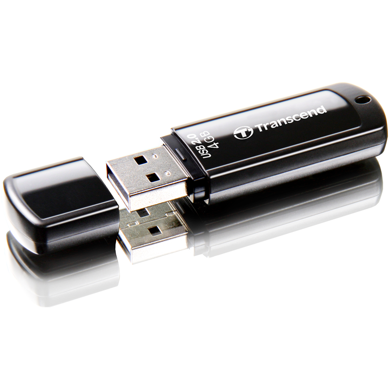 Флеш Диск Transcend 4Gb Jetflash 350 TS4GJF350 USB2.0 черный