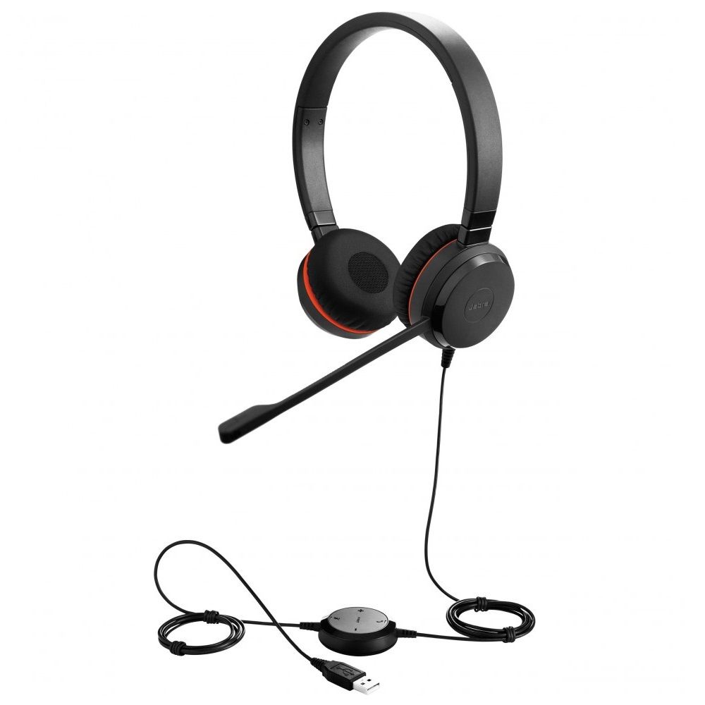 Наушники с микрофоном Jabra Evolve 20 SE черный 1.2м накладные USB оголовье (4999-823-309)