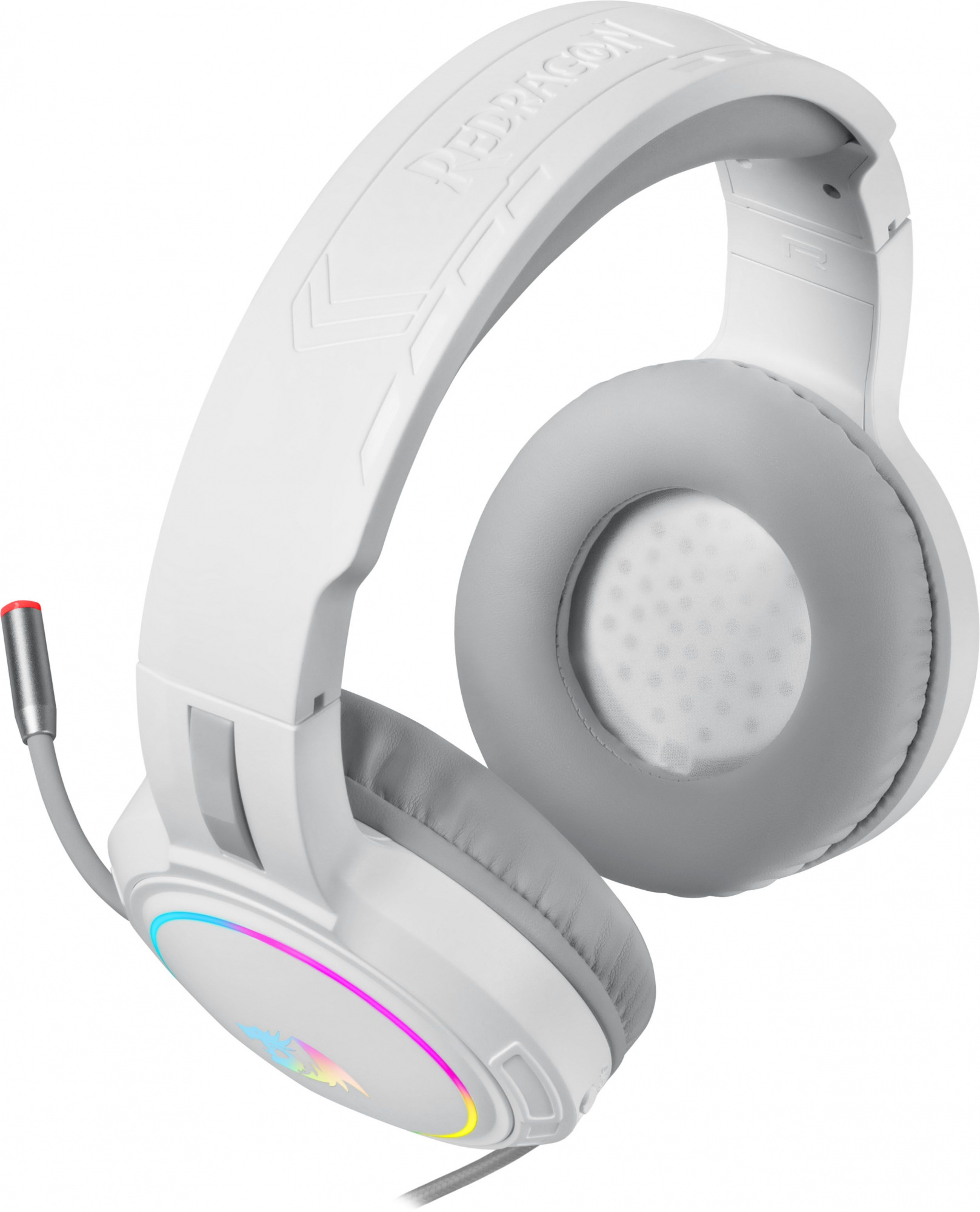 Наушники с микрофоном Redragon Mento белый/серый 1.8м накладные оголовье (70708)