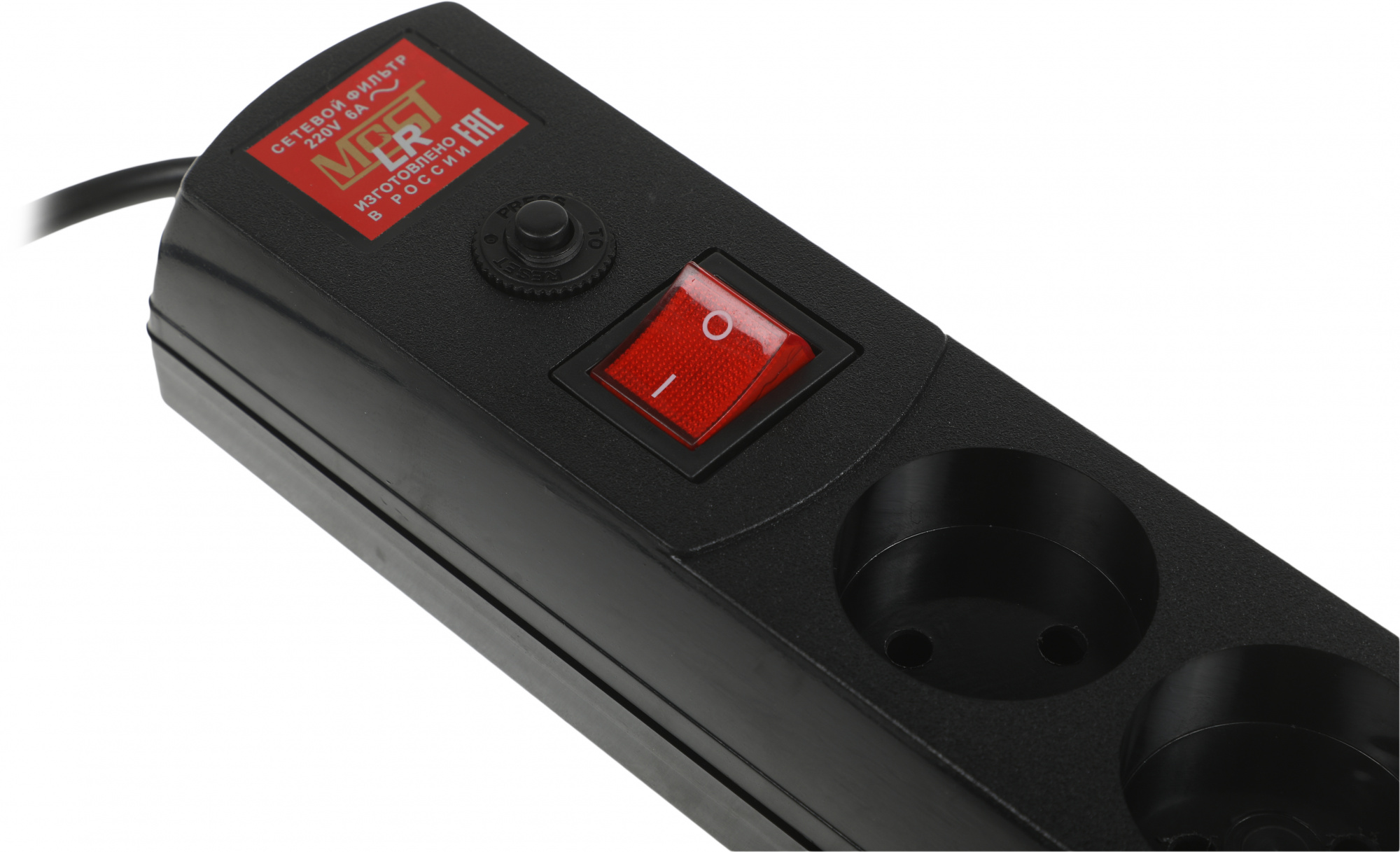 Сетевой фильтр Most LR 3м (6 розеток) черный (коробка)