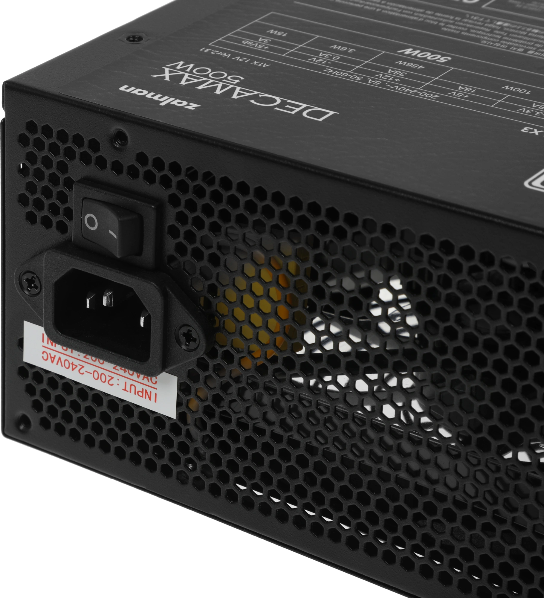 Блок питания Zalman ATX 500W ZM500-LX3 80+ (20+4pin) APFC 120mm fan 4xSATA RTL