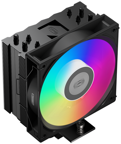 Кулер для процессора PCCooler RT400 ARGB BK (235W, 4-pin PWM, 148mm, Al/Cu, 4x6mm, ARGB, 1x120mm, 73