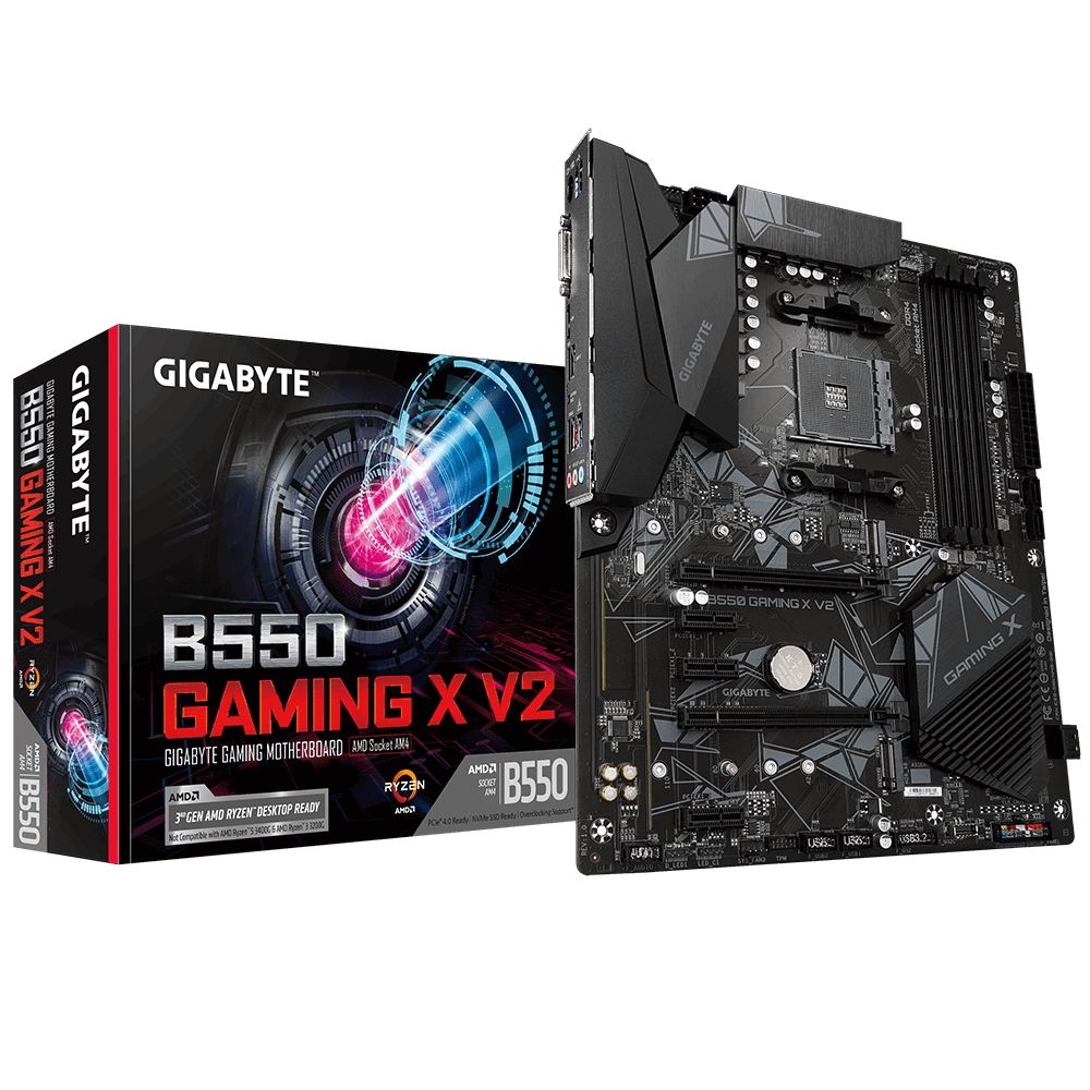 Материнская плата Gigabyte B550 GAMING X V2 Soc-AM4 AMD B550 4xDDR4 ATX AC`97 8ch(7.1) GbLAN RAID+DV