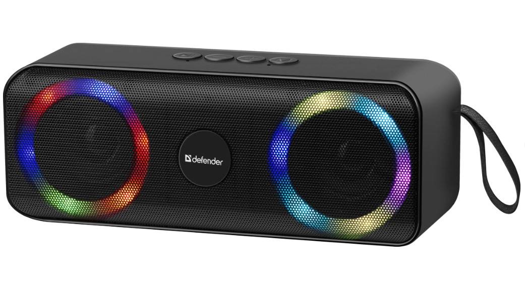 Колонка порт. Defender Q1 черный 10W 2.0 BT 1200mAh (65301)