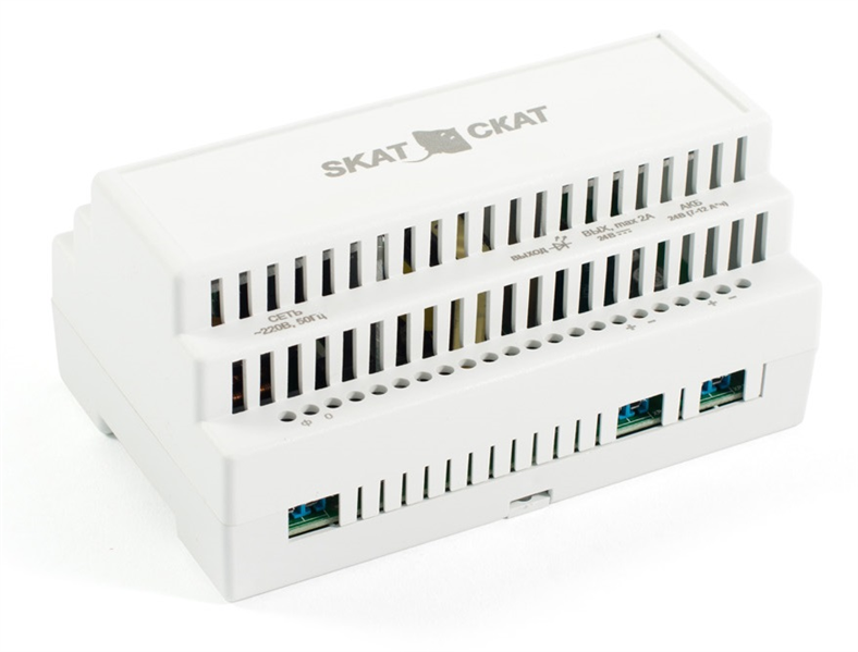 Ибп исполнения din (585) Бастион SKAT-24-2.0 DIN (СКАТ ИБП-24/2-DIN) источник питания 24В 2А пластик