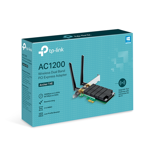 сетевой адаптер Tp-Link Archer T4E, AC1200 Dual Band Wi-Fi PCI Express Adapter