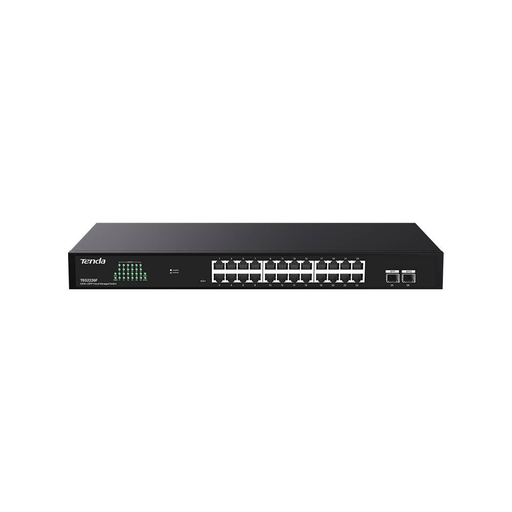 Коммутатор 26PORT 24GE+2SFP TEG2226F TENDA