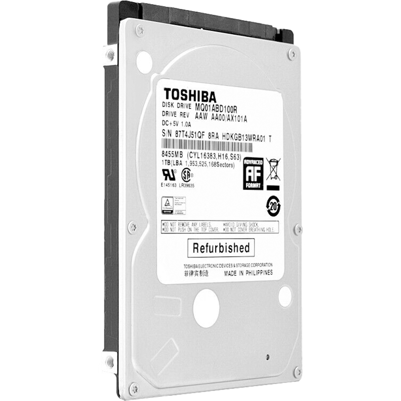Жесткий диск Toshiba SATA 1TB 2.5" 6.0 Gbit/s 5400 rpm 8Mb 1 year warranty (replacement WD10SPZX, ST