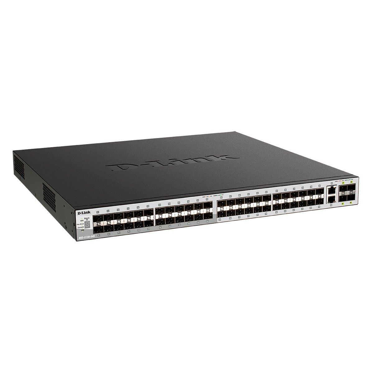 Коммутатор D-Link DGS-3130-54S/B1A (L3) 2x10Гбит/с 48SFP 4SFP+ управляемый