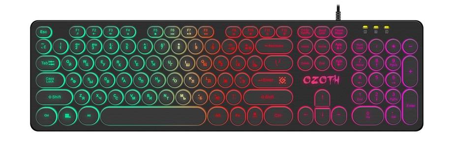 Клавиатура USB OZOTH GK-106 BLACK RU 45106 DEFENDER