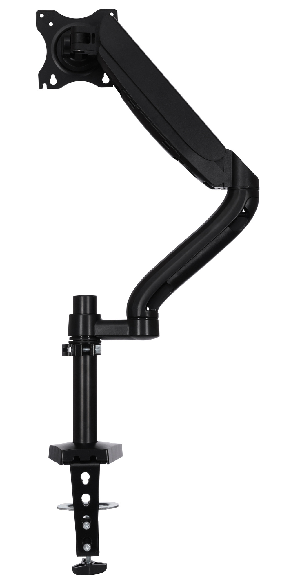 Кронштейн для мониторов ЖК Buro M10 черный 17"-27" макс.9кг крепление к столешнице поворот и наклон