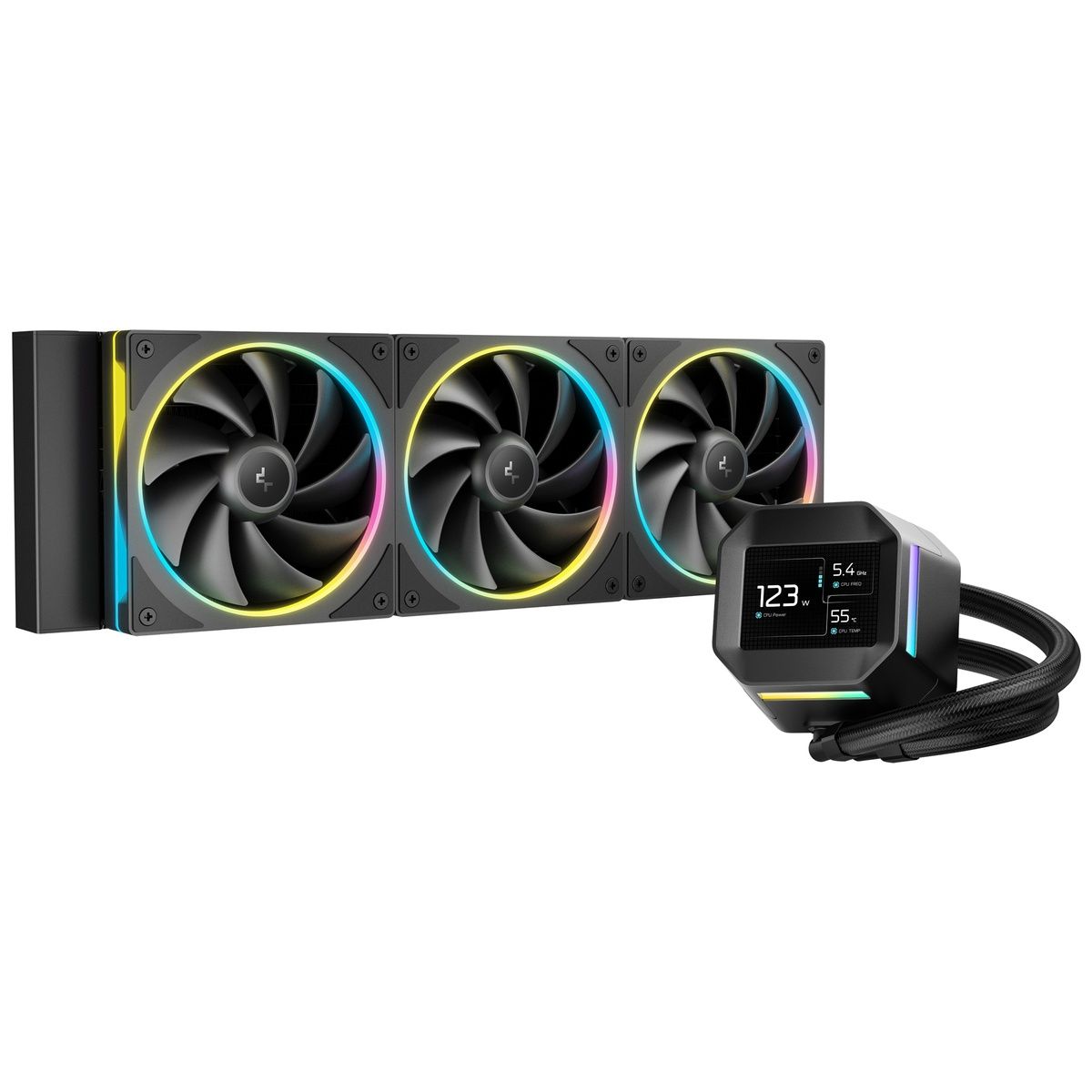 Система водяного охлаждения Deepcool LM360 ARGB Soc-AM5/AM4/1200/1700/1851 черный 4-pin 19-36dB Al L